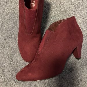 East 5th Maroon ankle bootie